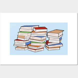 A Stack of Books Posters and Art